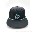 Custom Black Snapback веревая шляпа с вышитым логотипом